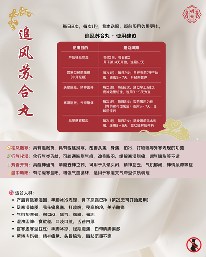 追风苏合丸, Zhui Feng Su He Wan